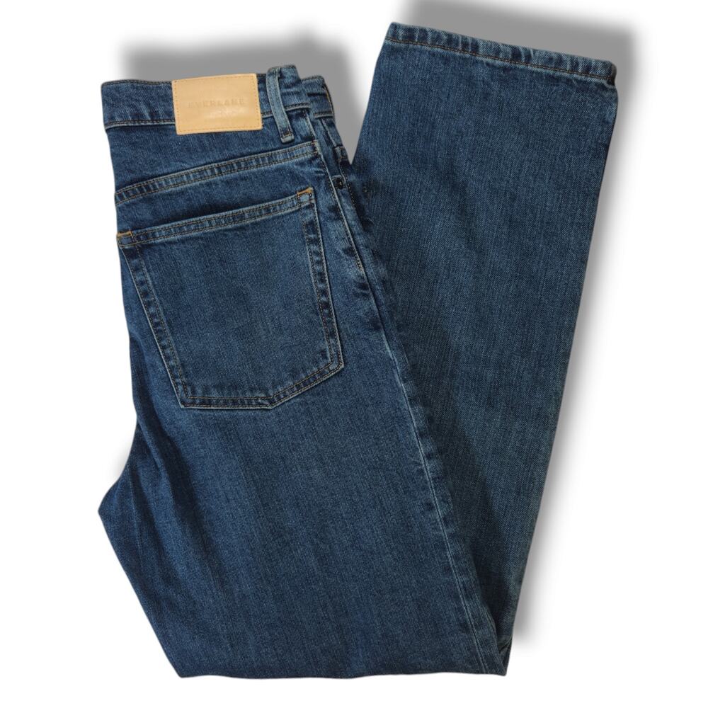 NWOT Everlane The Way-High Organic Cotton Straight Leg Jeans Sz. 27x29.50 L Blue